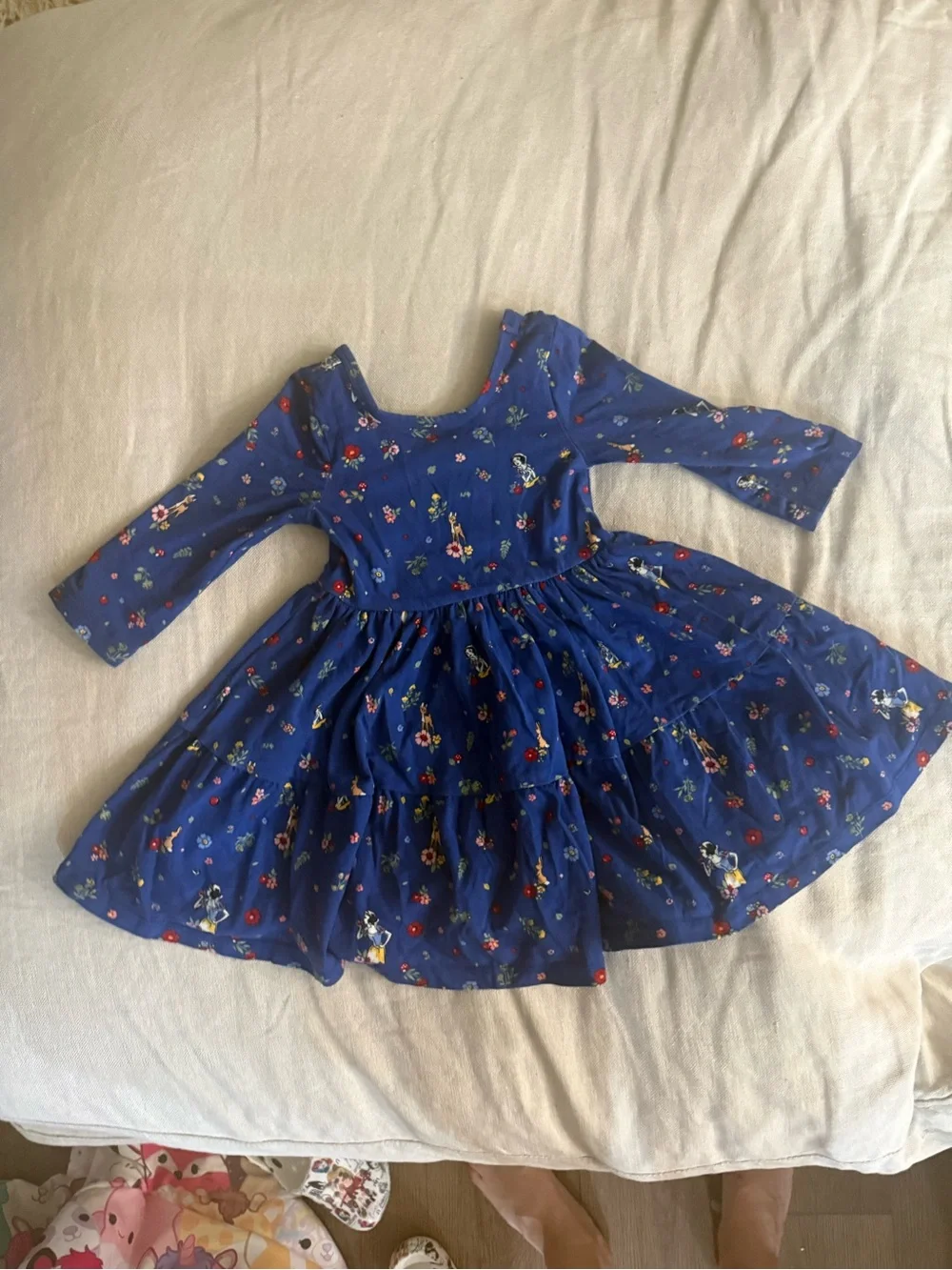 Janie and Jack Royal Blue Floral Snow White Jersey Dress
